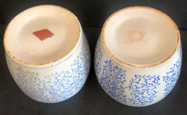 Paire de pots à gingembre XIXe fabriquée en Chine
