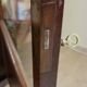 Louis XV style display cabinet in noble wood marquetry