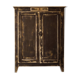 Buffet parisien en bois patiné marron