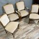 Set of Louis XV style seats in molded and carved wood circa 1900