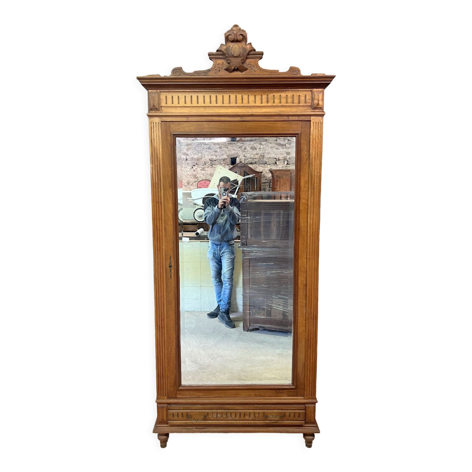 Louis XVI style walnut ice cabinet circa 1850