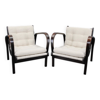 Pair of mid-century lounge chairs by Kropáček & Koželka, 1960s