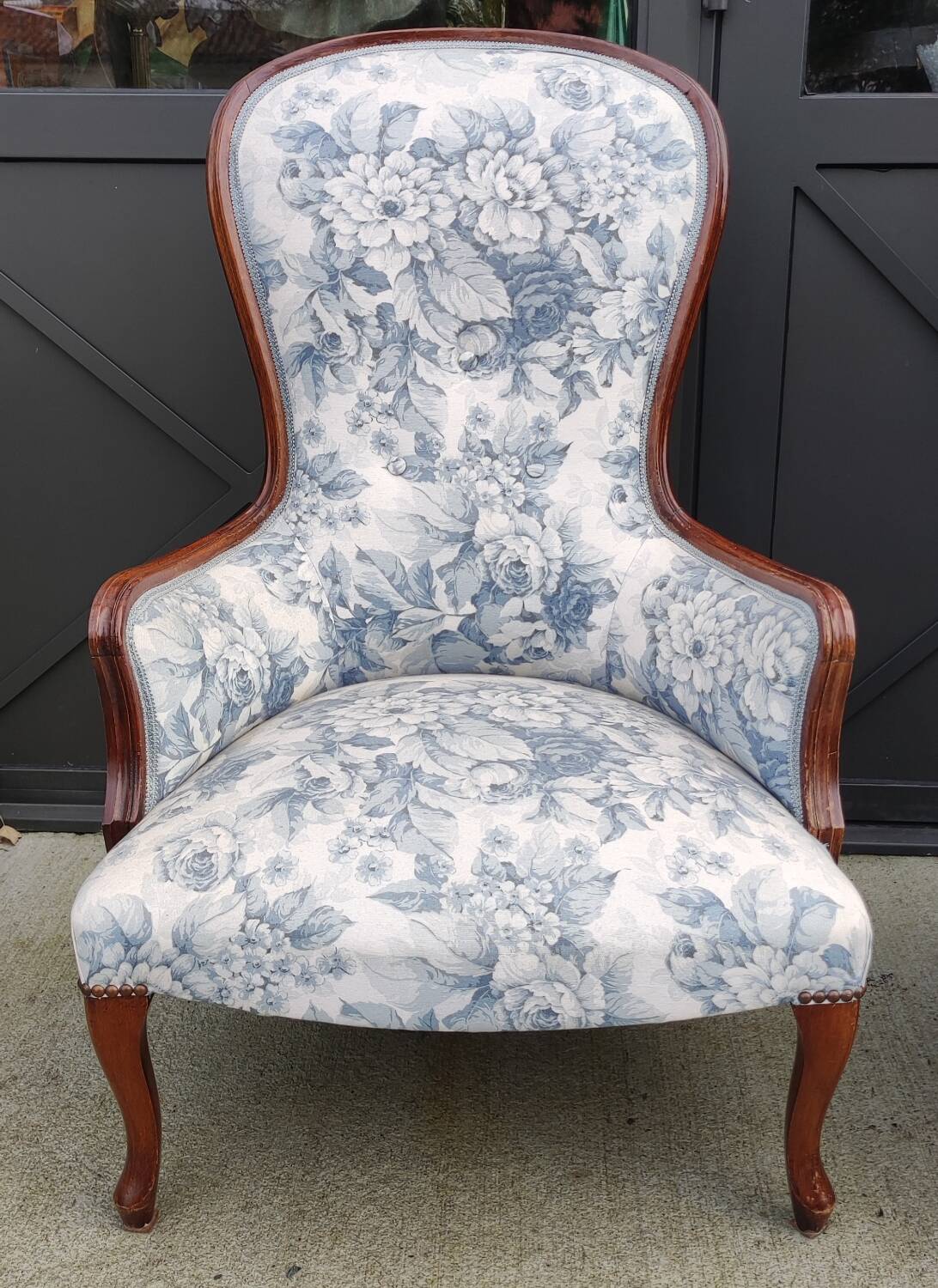 Old Pair of Louis Philippe Bergère Armchairs