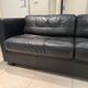 Black leather sofa by Sede – Design by Andrée Putman – 1990s