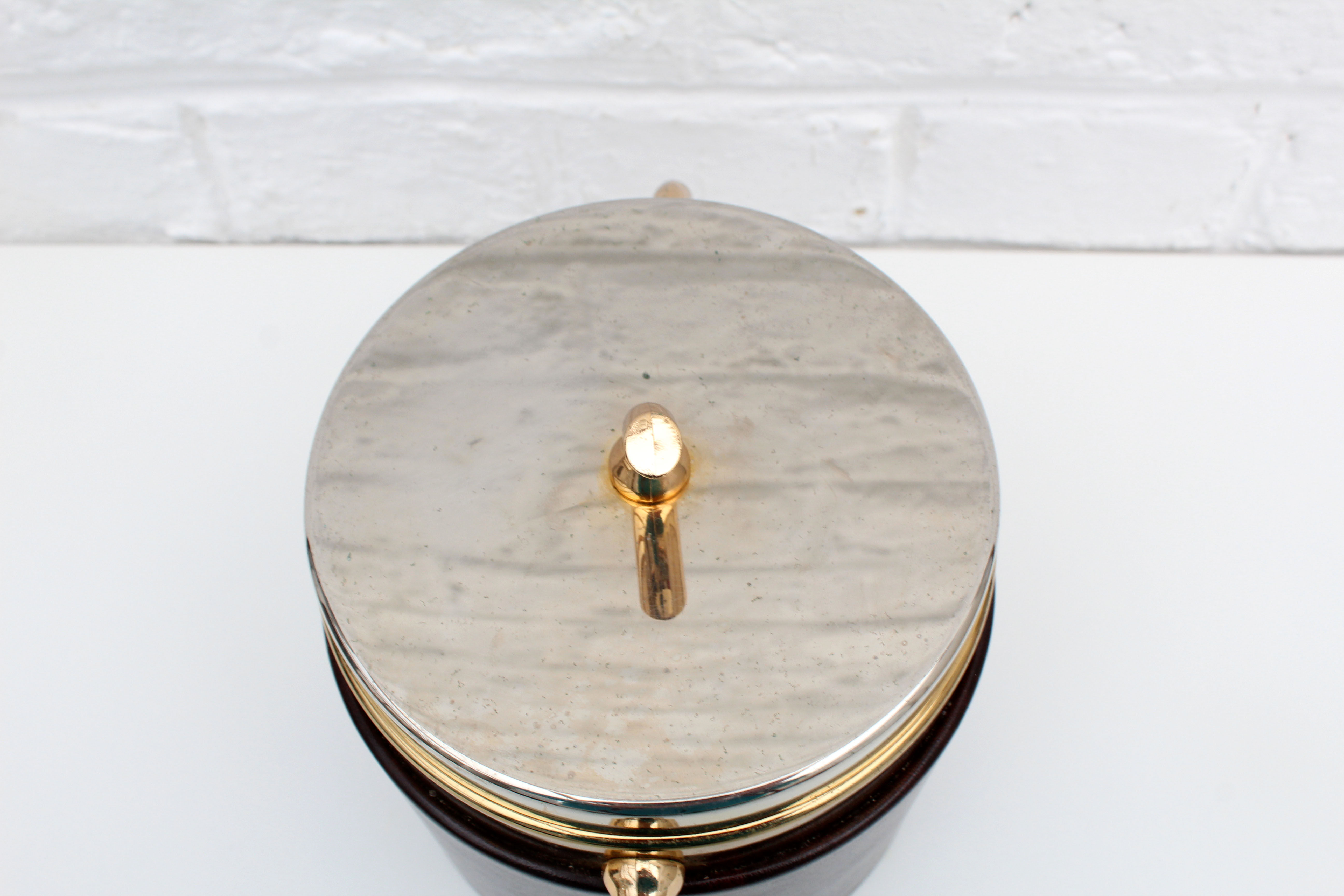 Vintage ice cube bucket, Freddotherm ice bucket, swiss made