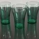 5 anciens verres vintage vert émeraude
