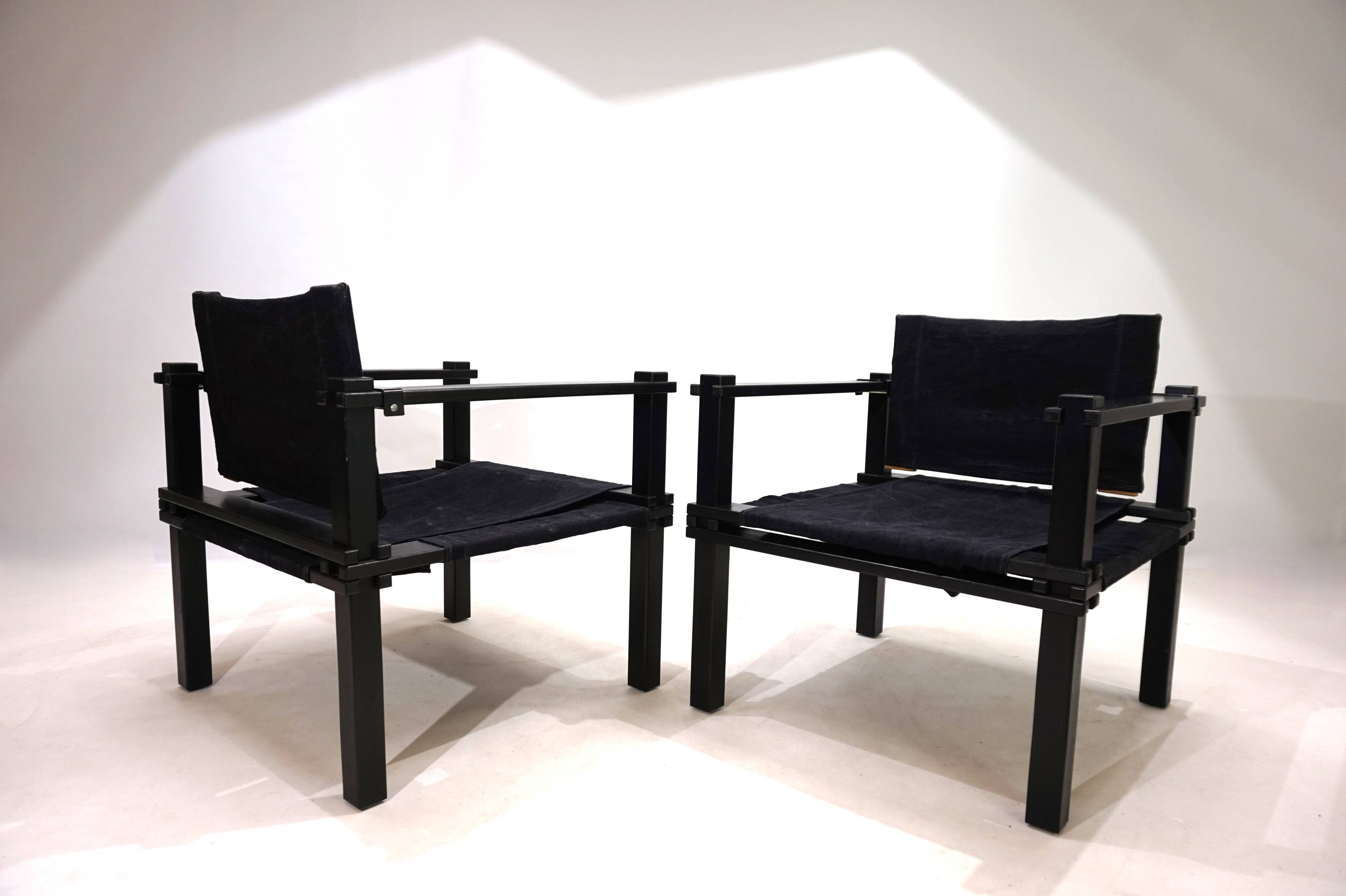 Bofinger set of 2 Farmer lounge chairs with table by Gerd Lange, 1960