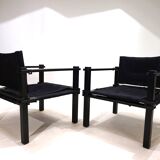 Bofinger set of 2 Farmer lounge chairs with table by Gerd Lange, 1960