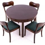 Art Deco table set, Poland, 1930s. After renovation.