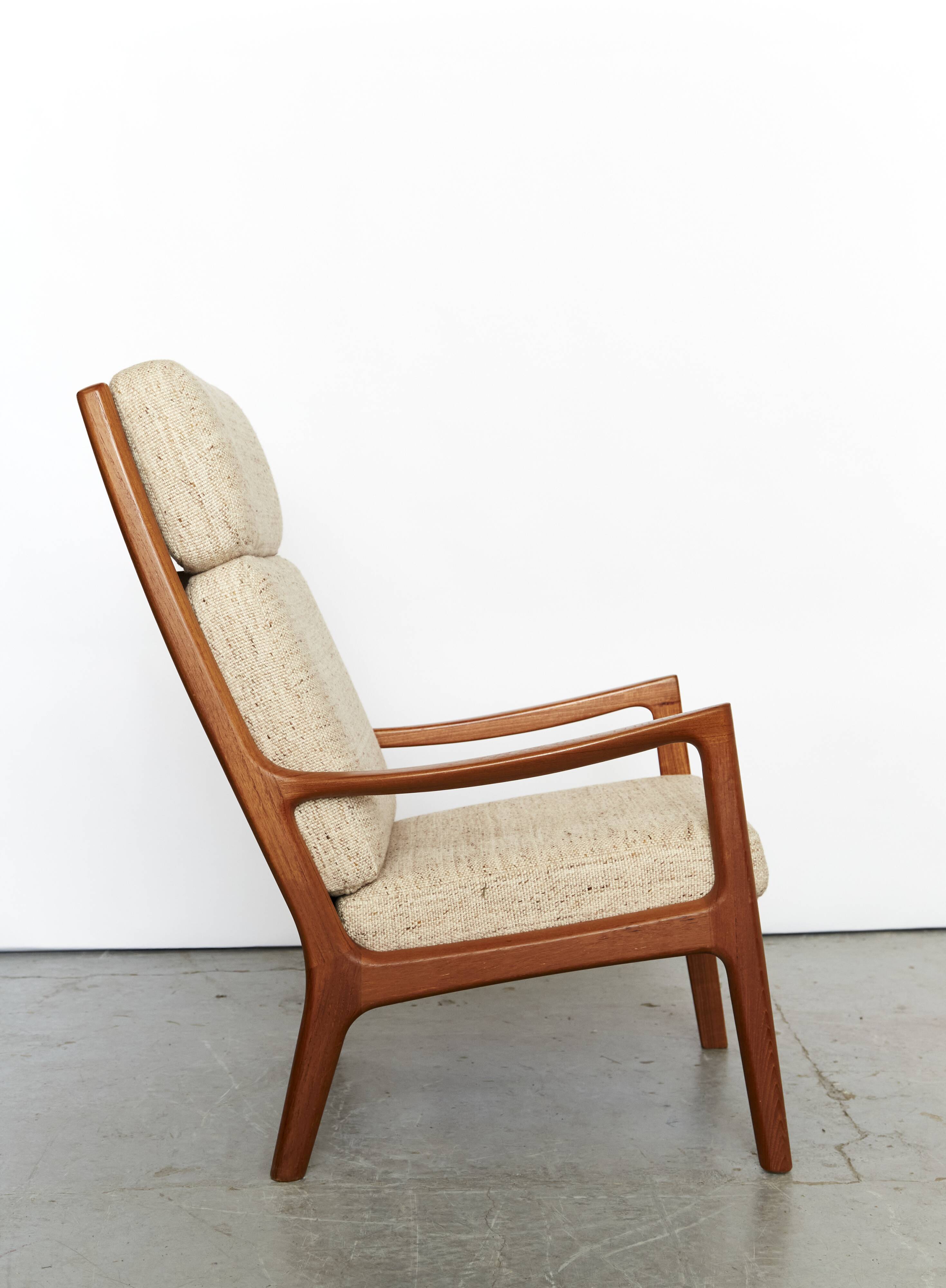 Mid-Century "Senator" Highback Chair by Ole Wanscher for Peter Jeppesen