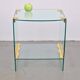 Vintage Regency Brass and Glass Side Table, 1970s