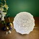 Vintage Art Deco globe table lamp in white Clichy glass