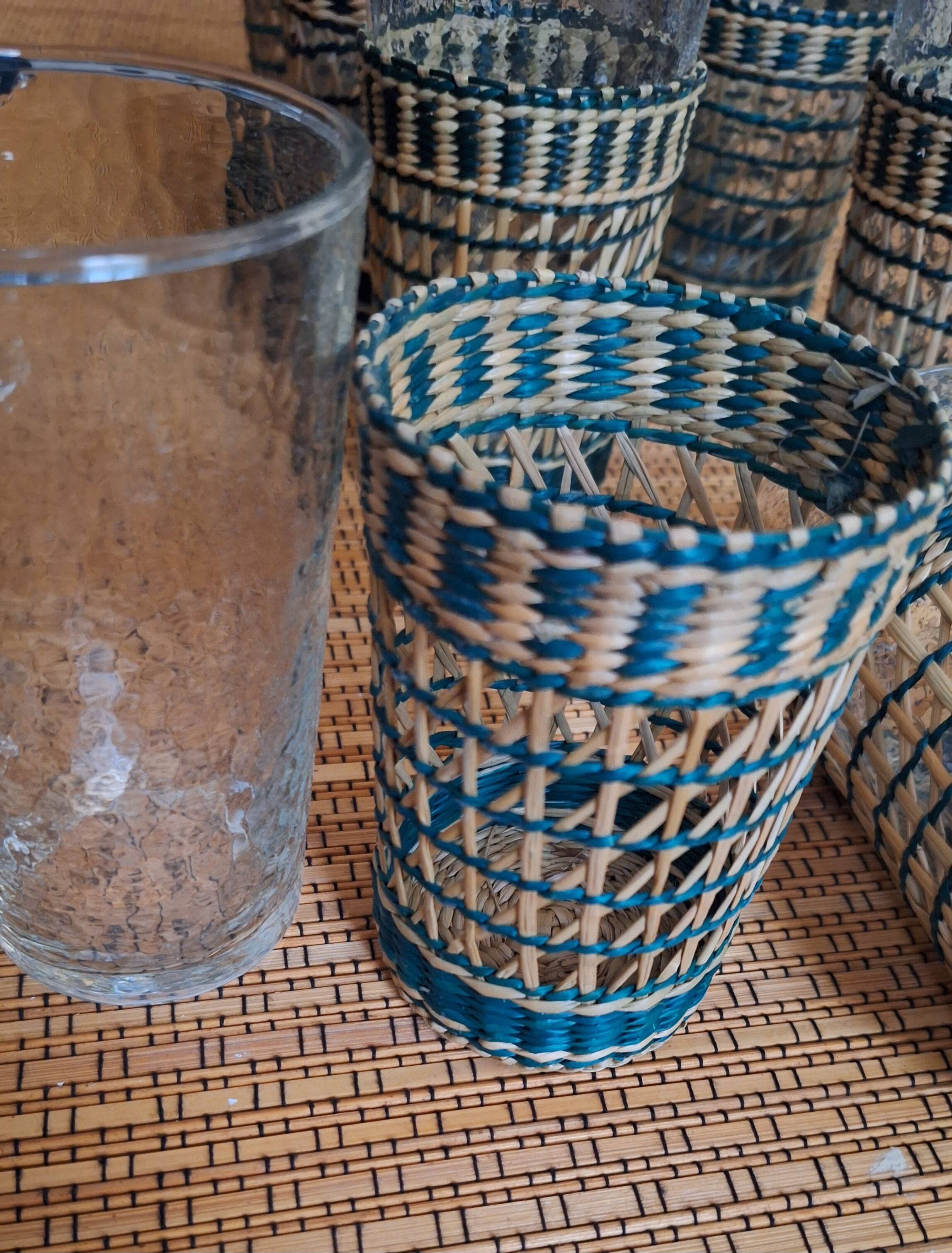 Set of vintage bohemian glasses