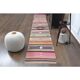 Vintage Turkish Hand-Knotted Wool Cotton Pink Runner Rug 72x398