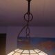 Suspension vitrail style Tiffany – Ø 30 cm – verre véritable – lourde