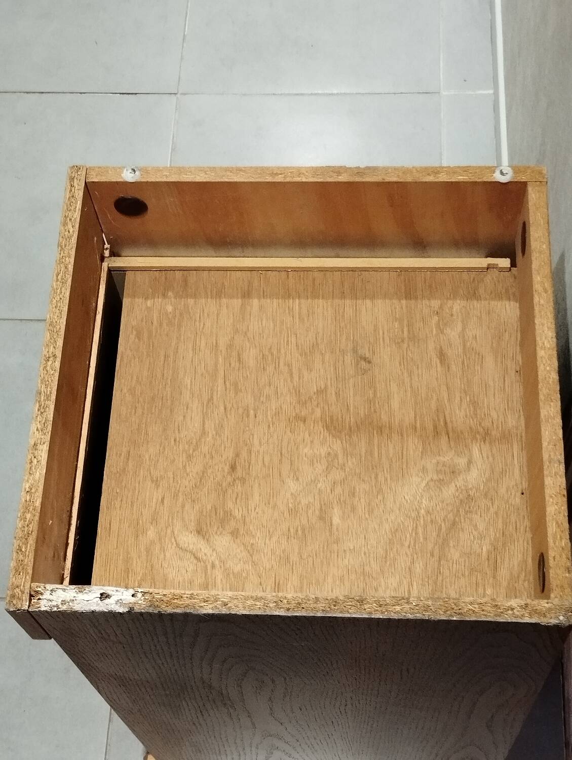 Wooden filing cabinet from the 1950s