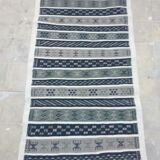Berber carpet grey white and black 149 x 76 cm