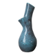 Handmade ceramic vase made in France handmade pottery turquoise brown contemporary design