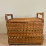 Rattan bench chest