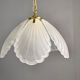 Vintage Italian glass and brass chandelier, 1970s