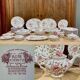 English porcelain service by Johnson Bros model Rose Chintz.