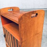 Amsterdam School Bedside Cabinet, Netherlands, 1920s