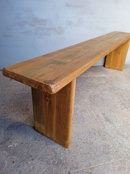 Solid wood bench patinated 180cm