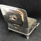 Victorian sardine box silver metal flat butter and glass insert Walker and Hall