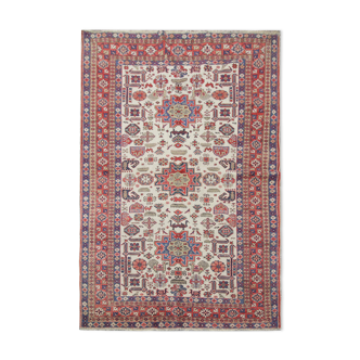 Vintage Wool Azerbaijan Carpet Area Rug- 134x216cm