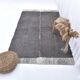 Tapis marocain en laine marron pastel doux 4x7, 128x211 cm