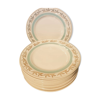 Suite of 12 flat plates 50's