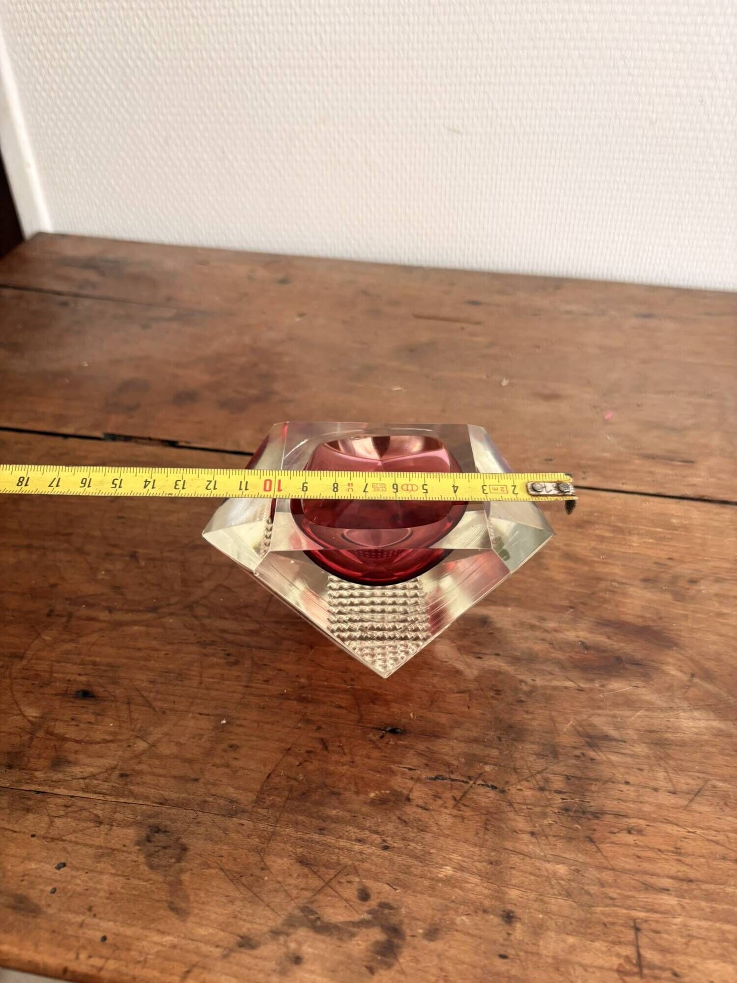 Ashtray Pocket Empty Murano Moulded Glass 1960 by Flávio Poli Seguso