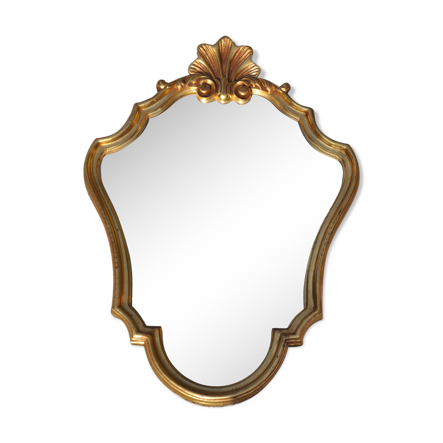 Golden shell mirror