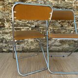 Chaises pliantes vintage chromées