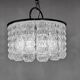 Mid century glass and chrome chandelier, 1960s