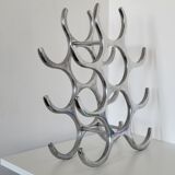 Aluminum wine rack shelf bottle rack for 9 bottles