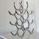 Aluminum wine rack shelf bottle rack for 9 bottles