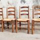 4 chaises brutaliste année 50