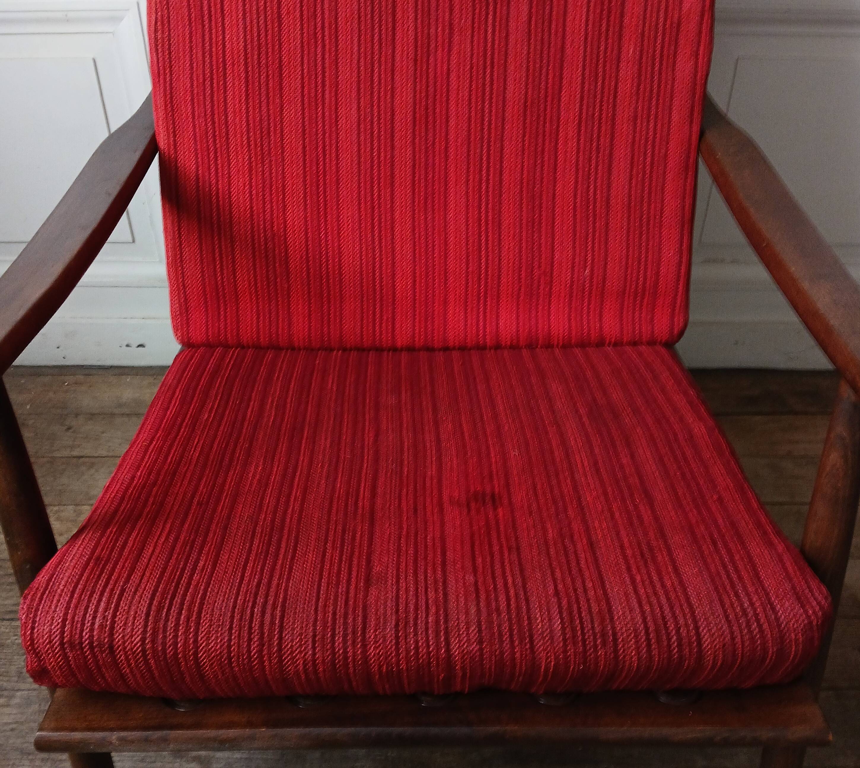 Scandinavian "boomerang" armchair, circa 1960