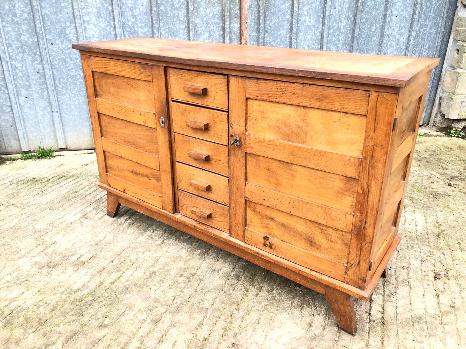 Vintage René Gabriel oak sideboard