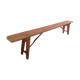 Orange folding wooden bench