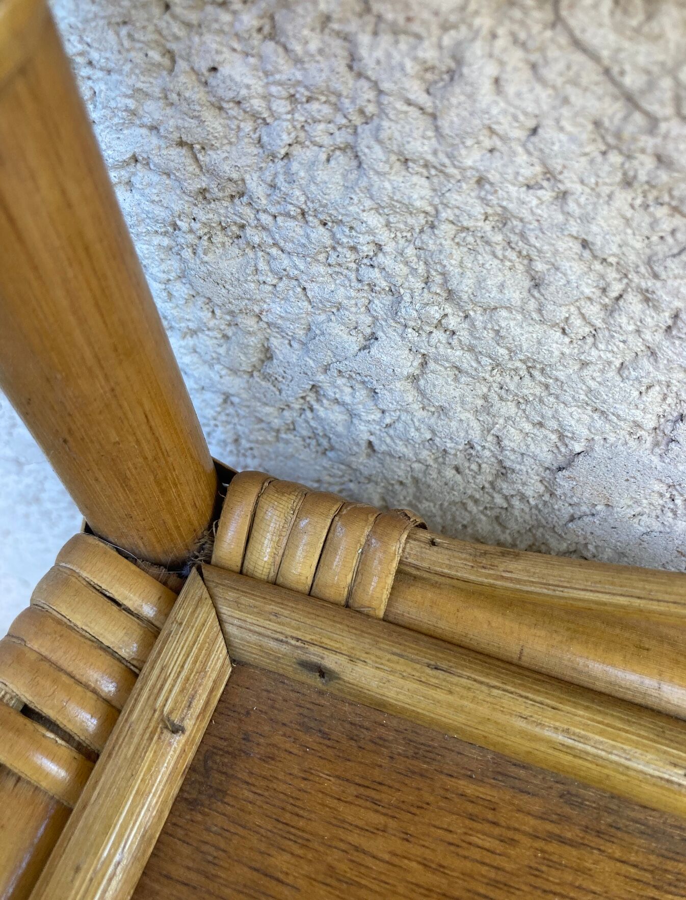 Vintage rattan shelf