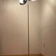 Lampadaire Space Age, abat-jour Murano, année 70