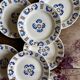 set of 10 antique flat plates model Laval