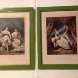Pair of erotic engravings, early nineteenth century.  Good condition