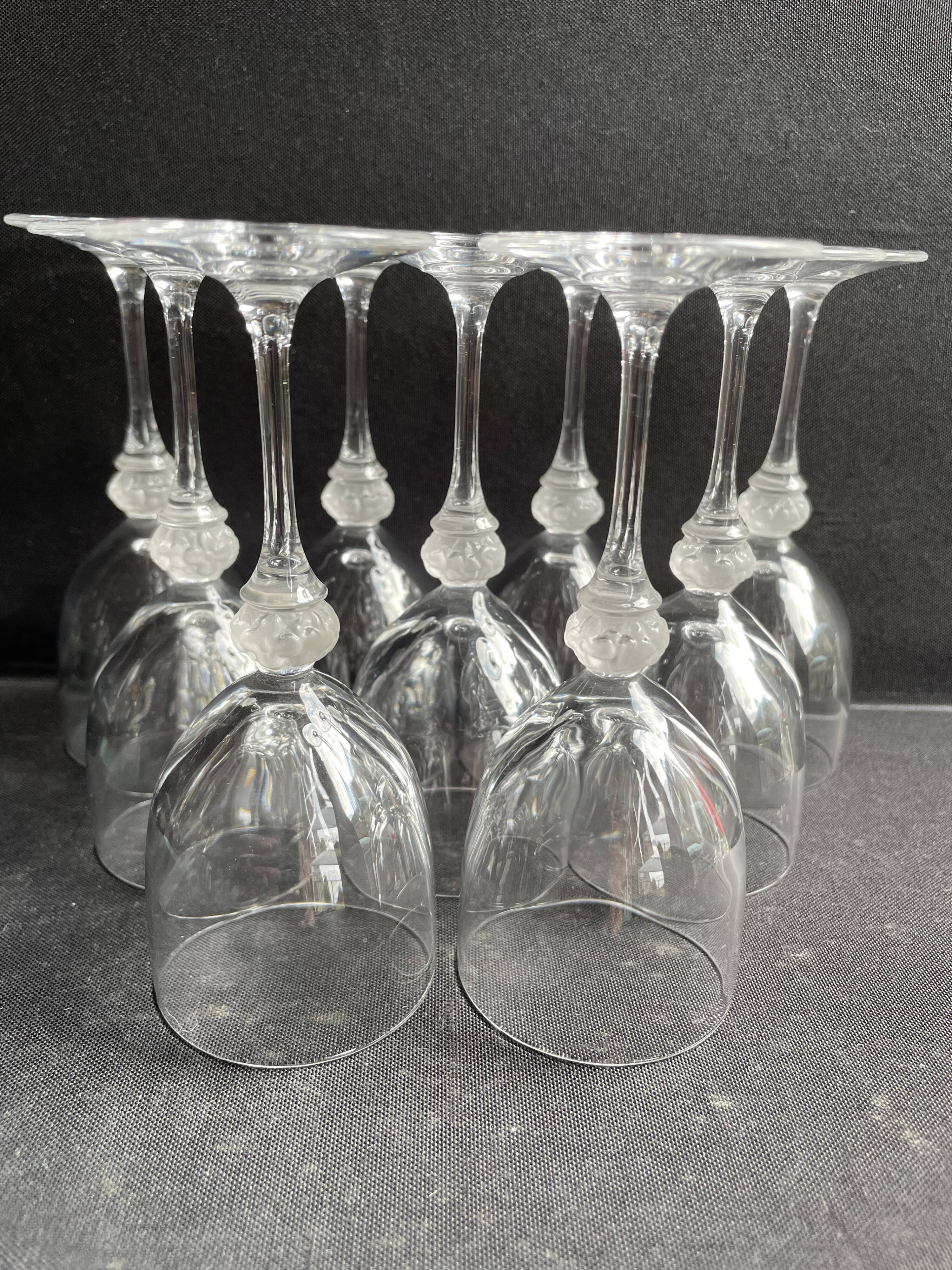 9 crystal port glasses – Lalique taste