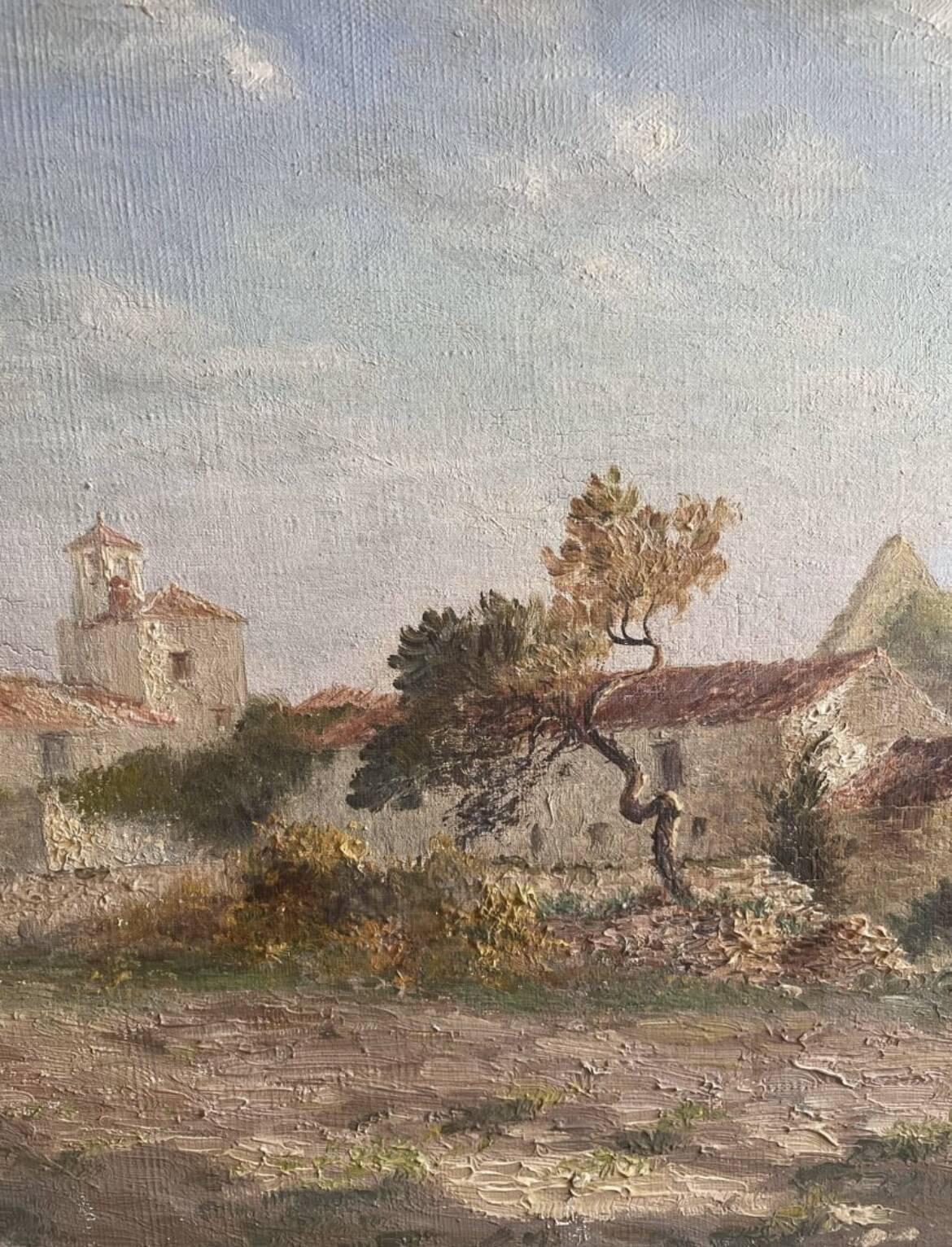 Oil on canvas Vendée landscape