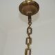 Art Nouveau bronze chandelier with 3 lights, France