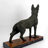 Sculpture representing a German Shepherd, Perrier Challenge Trophy, 1942