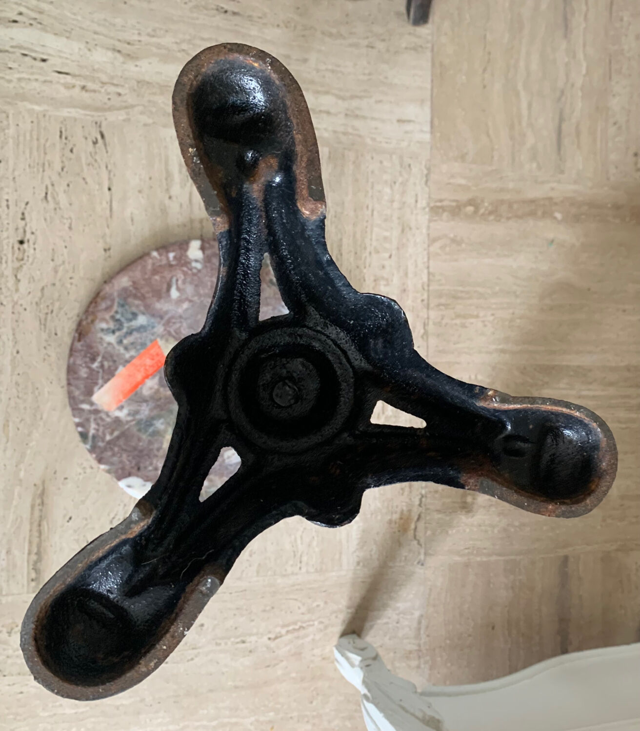 Mini bistro style pedestal table